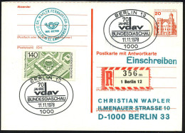 1000 BERLIN 12/ 70 JAHRE/ Vdav/ BUNDESDIASCHAU 1978 (11.11.) SSt = V(verband) D(deutscher) A(mateurfoto-grafen) V(verein - Photography