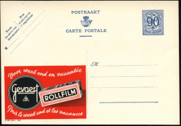 BELGIEN 1951 90 C. Reklame-P., Wappenlöwe, Blau: Gevaert ROLLFILM.. (Film-Pack, Logo) Fläm.Titel Oben, Ungebr. (Mi.P 273 - Fotografía