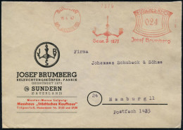 SUNDERN/ (KR.ARNSBERG)/ GEGER.1873/ Josef Brumberg 1947 (16.4.) AFS Francotyp "Bogenrechteck"  U N V E R ä N D E R T   W - Photographie