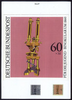 B.R.D. 1981 (Apr.) 60 + 30 Pf. Wofa = Binokular-Mikroskop (um 1860) Orig. Künstler-Entwurf Von Prof. Froitzheim (19,8 X  - Photographie
