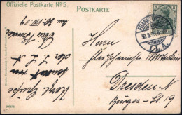 FRANKFURT (M)/ I.L.A. 1909 (30.8.) SSt ,Type I  = Ohne Sterne = Internat. Luftschiffahrts-Ausstellung , Glasklar Gest. B - Autres (Air)