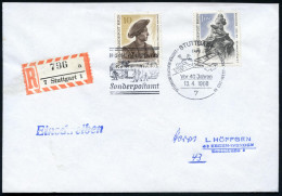 7 STUTTGART/ ..Fahrb./ Sonderpostamt/ ERSTER NORDATLANTIKFLUG..OST-WEST.. 1968 (13.4.) FaWSt = Junkers W 33 ("Bremen") + - Other (Air)