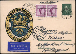 BRESLAU/ *1d/ Erster/ Reichspostflug/ Breslau-Istanbul 1931 (1.5.) MaWSt Auf Oberschlesien-P 8 Pf. (Mi.P 190) + Zusatzfr - Sonstige (Luft)