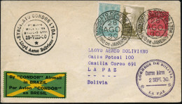 BRASILIEN 1930 (28.8.) 2K: RIO DE JANEIRO/ SYNDICATO CONDOR LTDA/ SERVICIO AEREO NO BRASIL 2x + 2K-HdN: SYNDICATO CONDOR - Sonstige (Luft)