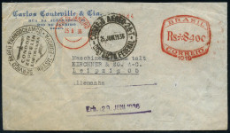 BRASILIEN 1936 (25.6.) AFS.: RIO DE JANEIRO/1019 (ohne Werbeklischee) = Fa. Carlos Conteville & Cie. + 2K: CORREIO AEREO - Autres (Air)