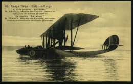 BELG.KONGO 1922 30 C. BiP Palme, Rotbraun: Hydravion, Fluggesellschaft "Roi Albert" (Wasserflugzeug) Ungebr. (HG.P 65/95 - Avions