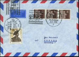 7 STUTTGART/ ..Fahrb./ Sonderpostamt/ ERSTER NORDATLANTIKFLUG..OST-WEST.. 1968 (13.4.) FaWSt = Junkers W 33 (= Transatla - Vliegtuigen