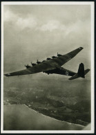 DEUTSCHES REICH 1942 (ca.) S/w.-Foto-Ak.: Messerschmitt Me 323 "Gigant", Fotograf: Marg. Thiel (Freigabe-Vermerk RLM) Un - Vliegtuigen