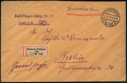 DEUTSCHES REICH 1917 (15.7.) Aptierte 1K-Brücke: K. D. Feldpost/** = Tarnstempel (rechts Nicht Ganz Voll) + Seltener, Vi - Airplanes