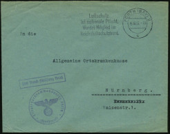 FÜRTH (BAY) 2/ C/ Luftschutz/ Ist Nationale Pflicht.. 1937 (15.10.) MWSt + HdN: FdAR/ Fliegerhorstkommandatur Fürth , Kl - Vliegtuigen