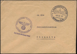 LANDSBERG (LECH)/ Herkomerstadt 1937 (4.11.) HWSt + Viol. 1K-HdN: Fliegerhorstkdtr. Landsberg-Lech/ Gruppe Verwaltung /F - Aerei