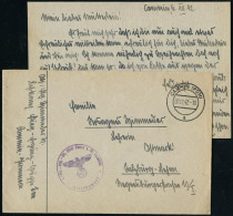 CAMMIN (POM)/ A 1942 (7.12.) 2K-Steg + Viol. 1K-HdN: I./Fl(ie)g(er)-Erg.(änzungs)-Gr.(uppe) (See) Komp. Z. Zt. Cammin +  - Airplanes