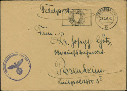 KÖNIGSBERG (PR)1/ Fb/ EIGENE VORSICHT/ BESTER UNFALLSCHUTZ 1942 (29.3.) MWSt + Viol. 1K-HdN: Dienststelle Fp.Nr.L 45 973 - Airplanes