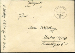 DEUTSCHES REICH 1942 (9.2.) 1K: FELDPOST/e/--- + Hs. Abs.: "L 36 518" LGPA Berlin = 1. Komp. Jagdgeschwader 5 , Klar Ges - Avions