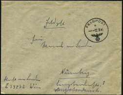 DT.BES.GRIECHENLAND 1943 (22.8.) 1K: FELDPOST/a/--- + Hs. Abs.: L 39 432 = Rgts.-Stab Luft-Nachrichten-Rgmt. Südost In S - Avions