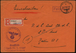 DT.BES.GRIECHENLAND 1941 (28.7.) 1K: FELDPOST/f/917 + Provis. RZ: Feldpost 917 (viol. 1L Zugestempelt) = Fp.-Amt 731 Bal - Airplanes