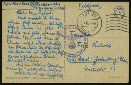 BAUTZEN 2/ A 1944 (4.10.) MaWellenSt. + Viol. 1K-HdN: Kommando Der Flugzeugführerschule/ Bautzen-Litten + Hs. Abs.: "..B - Avions