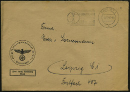 ERFURT 1/ B/ FERNSPRECHER/ SPART/ ZEIT U:GELD 1940 (5.7.) MWSt Auf Dienst-Bf.: Fliegerhorstkommandantur Erfurt/ FdAR (NS - Avions