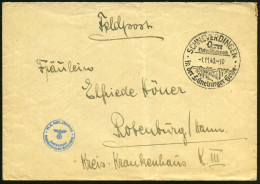 SCHNEVERDINGEN/ Naturschutzpark/ In Der Lüneburger Heide 1940 (1.11.) HWSt + Sehr Kleiner, Blauer 1K-Briefstpl.: Fl.(ieg - Airplanes