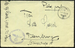 DT.BES.FRANKREICH 1940 (26.8.) 1K: FELDPOST/b/--- + Viol. 1K-HdN: Feldpost L 37 125/ Luftgaupostamt Frankfurt A. M. = Fl - Avions