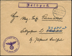 DT.BES.BELGIEN /  FRANKREICH 1942 (27.7.) Stumme 1K-Brücke = Tarnstempel + Viol. 1K-HdN: Fp. Nr. L 31 716/Lg. Postamt Br - Flugzeuge