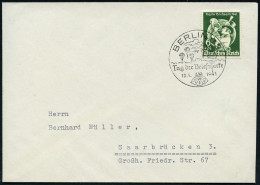 BERLIN C 2/ Tag Der Briefmarke 1941 (12.1.) Serien-SSt = Fallschirmjäger , Passende EF 6 + 24 Pf. Tag Der Briefmarke (Mi - Fallschirmspringen