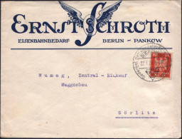 BERLIN-PANKOW/ 1/ Gedenket D.Zeppelin-Eckener-Spende 1926 (22.7.) Seltener HWSt (Monogr.-Logo) Klar Auf Reklame-Bf.: ERN - Zeppelins