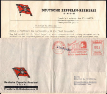 FRANKFURT (MAIN)9/ Kommt/ Zur/ INNENBESICHTIGUNG DES/ LS "GRAF ZEPPELIN"/ Deutsche Zeppelin-Reederei 1938 (23.11.) Gesuc - Zeppelins