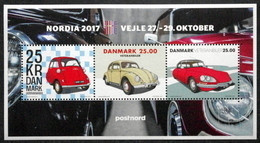 Denmark 2017 Vintage Cars   Minr.1929-31 Block 68 I   MNH (**) NORDIA 2017 ( Lot Mappe) - Ungebraucht