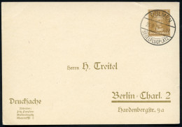 DÜLMEN/ SEGELFLUGPLATZ 1930 (28.9.) Seltener 1K-Brücken-SSt Auf PP 3 Pf. Goethe (H. Treitel, Mi.PP 97/B 5) Klar Gest. In - Avions