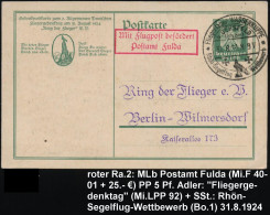 Fliegerlager WASSERKUPPE/ (b.GERSFELD/ (Rhön)/ Rhön-Segelflug Wettbewerb 1924 (31.8.) SSt (Adler = Fliegerdenkmal) Auf M - Avions