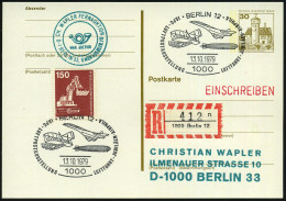 1000 BERLIN 12/ IAPC-LUFTPOSTAUSSTELLUNG 1979 (13.10.) SSt = Concorde (u. Zeppelin, Wright-Flugz.) 2x + RZ: 1000 Berlin  - Concorde