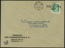 BERLIN S.W./ *11*/ BERLIN IM LICHT 1928 (29.8.) MWSt Auf EF 5 Pf. Schiller Mit Firmenlochung: A B / F = Verband Der Funk - Other