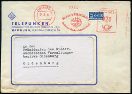 HAMBURG 1/ 50 Jahre TELEFUNKEN/ Drahtlose Nachrichtentechnik 1953 (4.5.) Seltener Jubil.-AFS Francotyp (Logo) Auf 2 Pf.  - Other