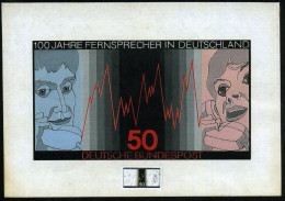 B.R.D. 1977 50 Pf. "100 Jahre Telefon In Deutschland", Alternativer Orig. Künstler-Entwurf Von Prof. Froitzheim (23 X 13 - Autres