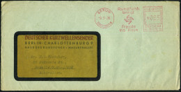 BERLIN-/ CHARLOTTENBURG 9/ Rundfunk/ Bringt/ Freude/ Ins Haus 1936 (9.9.) AFS Francotyp "Hakenkreuz" 025 Pf. = Neues Sen - Autres