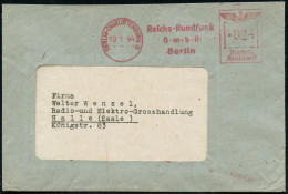 BERLIN-CHARLOTTENBURG 9/ Reichs-Rundfunk/ GmbH 1944 (19.1.) AFS Francotyp "Reichsadler" , Klar Gest., Relativ Später Bel - Sonstige