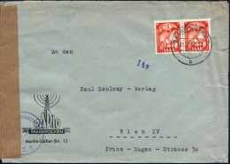 SAARLAND 1952 (11.2.) 2K-Steg: SAARBRÜCKEN 2/b Auf Illustrierten Vordr.-Bf.: RADIO SAARBRÜCKEN + Späte Sowjet. Eingangs- - Autres