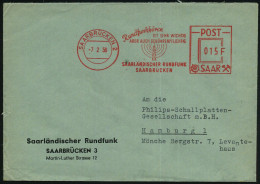 SAARLAND 1954 (21.7.) Seltener AFS Postalia "POST SAAR" 006 F.: SAARBRÜCKEN 2/Rundfunkhören/IST SEHR WICHTIG/ABER AUCH G - Other