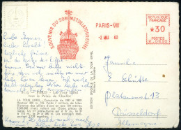 FRANKREICH 1959 (2.5.) AFS: PARIS-VII/SOUVENIR DU SOMMET DE LA TOUR EIFFEL (Eiffel-Turm-Spitze Mit Sendemast U. Flaggen) - Other