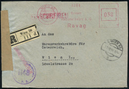 ÖSTERREICH 1946 (23.7.) Aptierter AFS Francotyp "Reichsadler" = Entfernt + Inschrift "Deutsches Reich" = Notmaßnahme! 03 - Autres