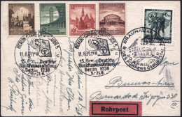 BERLIN-CHARLOTTENBG.5/ C/ 15.Gr.Deutsche/ Rundfunkausstellung 1938 (11.8.) SSt Mit Minutenangabe = Rohrpost-Aufgabe! (u. - Otros