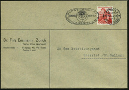 SCHWEIZ 1943 (20.8.) MWSt: ZÜRICH 1/SCHWEIZER./RADIOAUSSTELLUNG = Funkwellen (mit Schweizer Kreuz) Klar Gest. Inl.-Bf.,  - Other