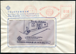 (1) BERLIN NW 87/ 50 Jahre TELEFUNKEN/ Drahtlose Nachrichtentechnik 1954 (10.4.) Jubil.-AFS (Firmen-Logo) Motivgl. Rekla - Autres