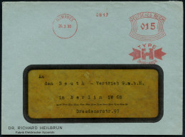 NOWAWES/ TYPE/ =H=/ Dr.HEILBRUN 1930 AFS Francotyp (Monogr.-Log) Firmen-Bf.: DR.RICHARD HEILBRUN, Fabrik Elektr.Apparate - Other