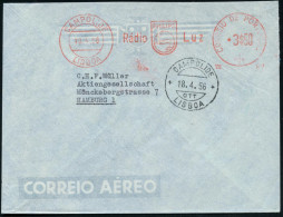 PORTUGAL 1956 (18.4.) AFS: CAMPOLIDE/LISBOA/PHILIPS/Rá;dio Luz/VII 107 (Philips-Logo) + 1K., Ausl.-Flp.-Bf.  - RADIO & R - Altri