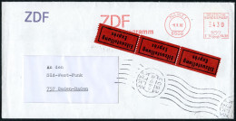 6500 MAINZ 1/ E10 8438/ ZDF.. 1982 (9.9.) AFS Pitney-Bowes 430 Pf. Auf Inl.-Eil-Bf., Seltene Portostufe  (Dü.E-26E) - FE - Otros