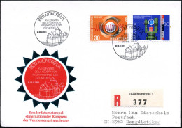 SCHWEIZ 1981 (Aug.) SSt: 1820 MONTREUX/XVI CONGRES/DE LA FED./INT. DES/GEOMETRES (Burg) 80 C.Theodolith (Mi.1194 U.a.) + - Géographie