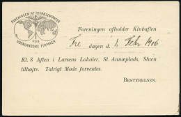 DÄNEMARK 1906 (31.1.) Reklame-PP 3 Öre Ziffer,grau: FORENINGEN AF REPRAESENTANTER /FOR/UDENLANDSKE FIRMAER (Merkurstab,  - Géographie