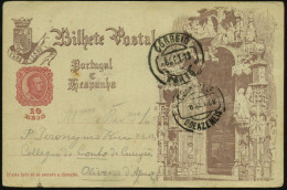 PORTUGAL 1898 (Sept.) 10 Rs. Sonder-P. "400 Jahrfeier Vasco Da Gama" = Seeweg N. Indien (Kirchenportal Mit Engel-Skulptu - Geographie